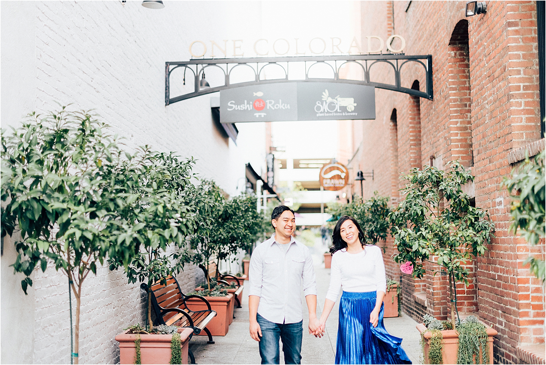 Arlington Gardens Old Town Pasadena Engagement