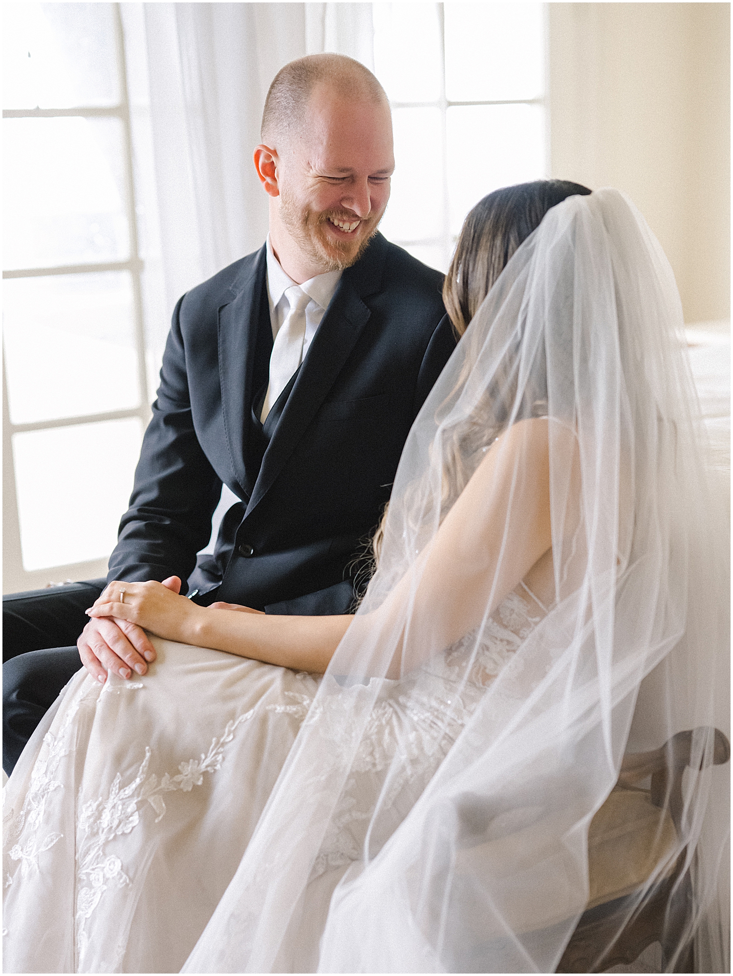 Romantic first look at Khrya Beaucrest Ranch before a Serendipity Garden wedding.