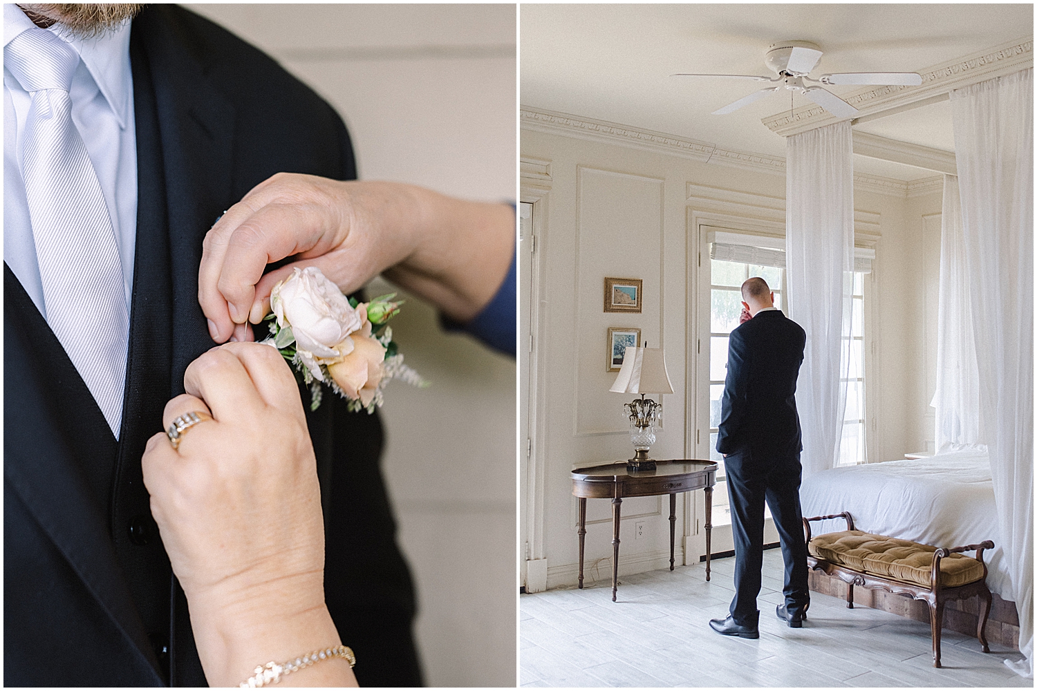 Romantic first look at Khrya Beaucrest Ranch before a Serendipity Garden wedding.