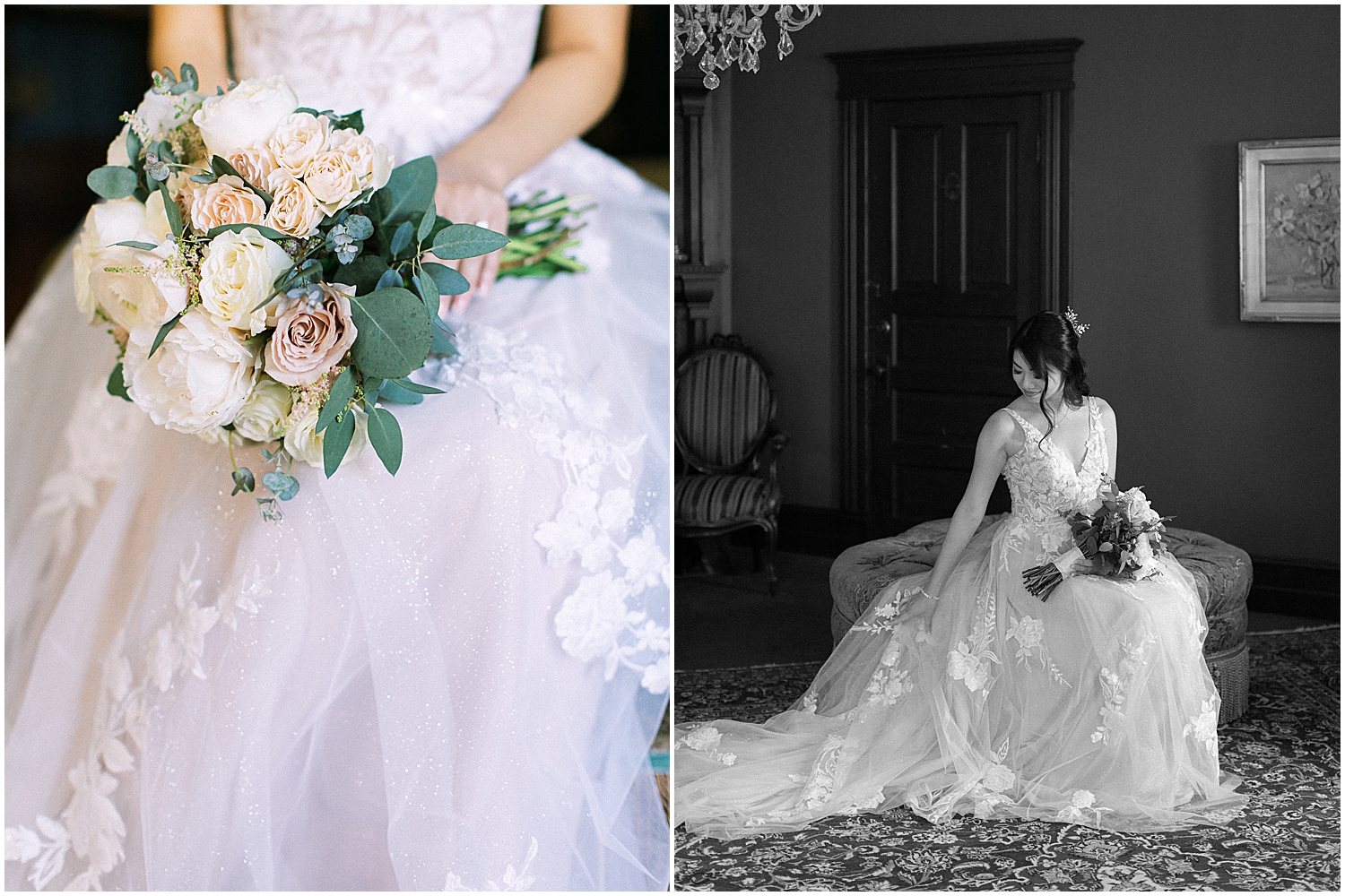 LGBTQ+ wedding photographer captures an intimate first look at Christmas House Inn in Rancho Cucamonga.