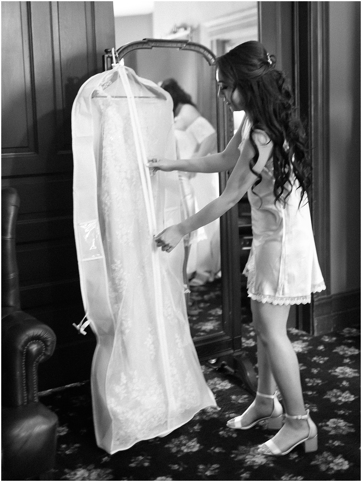 LGBTQ+ wedding photographer captures an intimate first look at Christmas House Inn in Rancho Cucamonga.