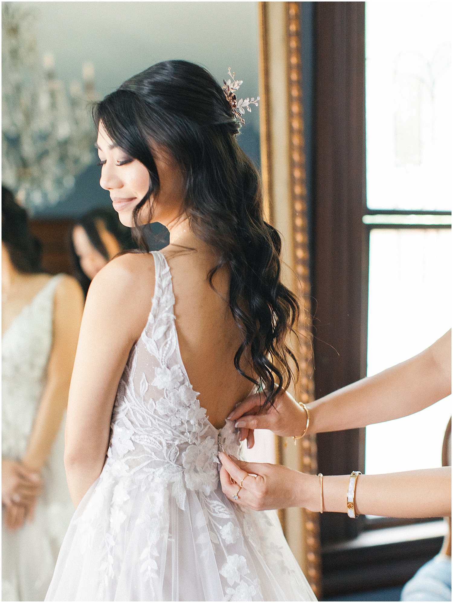 LGBTQ+ wedding photographer captures an intimate first look at Christmas House Inn in Rancho Cucamonga.