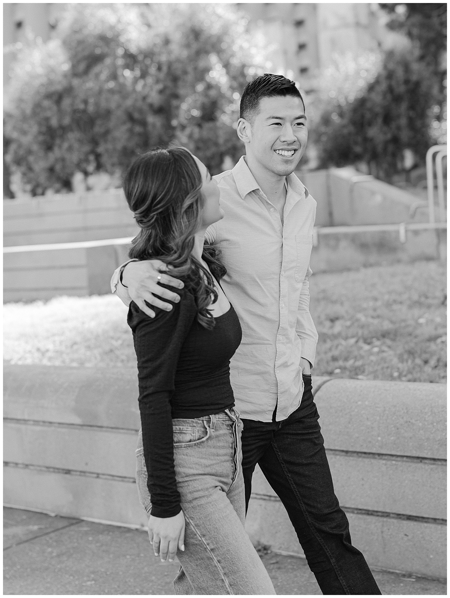 Romantic San Francisco engagement photo session at the Ferry Building.