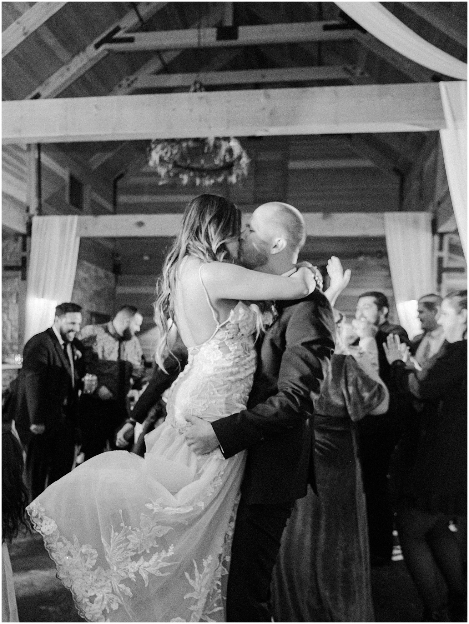 Serendipity Garden wedding reception under twinkling lights and mountain views.