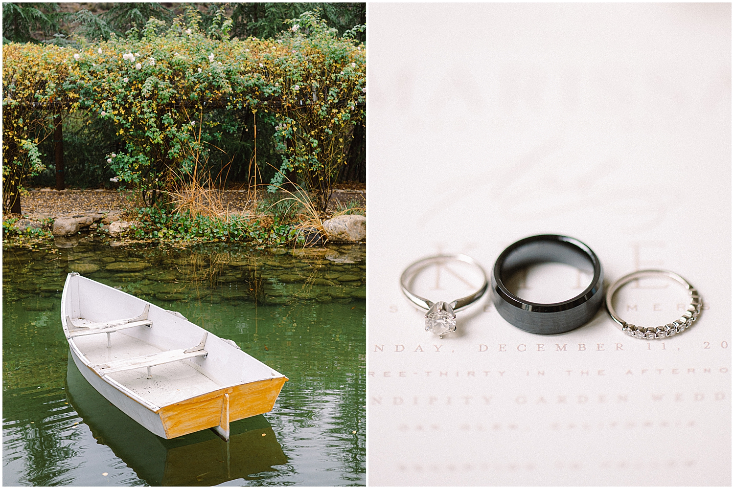 Bride and groom embrace at Khrya Beaucrest Ranch with mountain views